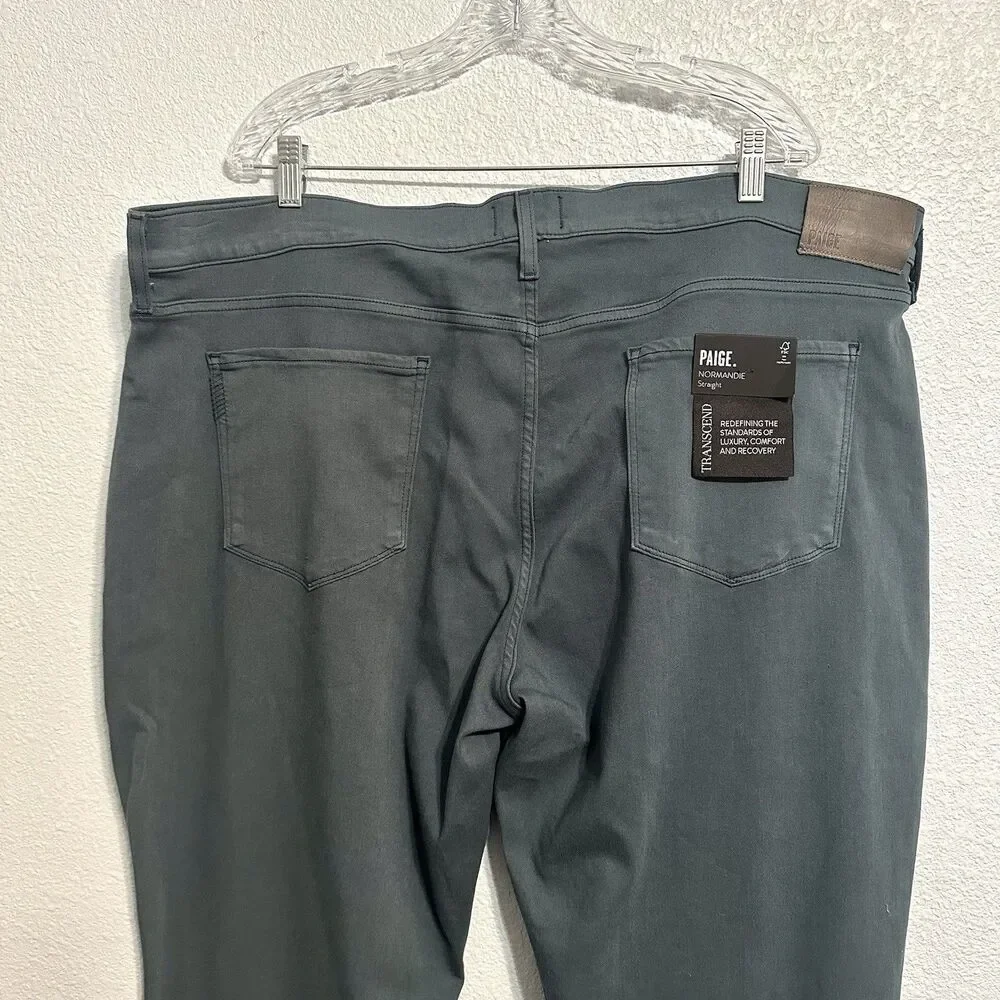 PAIGE Jeans Men’s Size 44 NORMANDIE Straight Blue Storm Sky Stretch Denim Pants - Picture 5 of 15